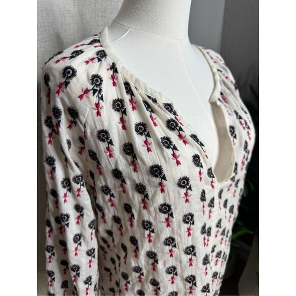 Roller Rabbit‎ 100% Cotton Embroidered Boho Top Shirt Blouse Medium NWT - Picture 3 of 6